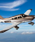 Two passengers on a discovery flight over Los Angeles from Van Nuys Airport with Los Angeles Flight School