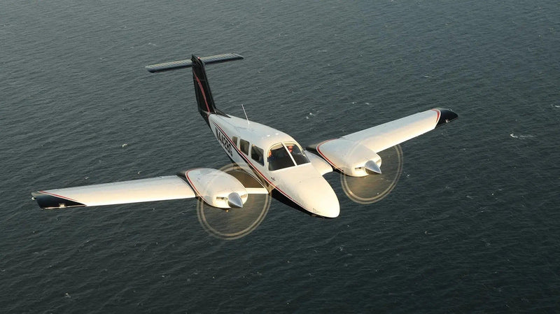 Piper Seminole twin-engine aircraft used for multi-engine discovery flights at Los Angeles Flight School, Van Nuys Airport